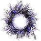 Lighted Blue LED Halloween Bat Wreath