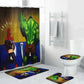 Muscular Humanoid Superhero Shower Curtain
