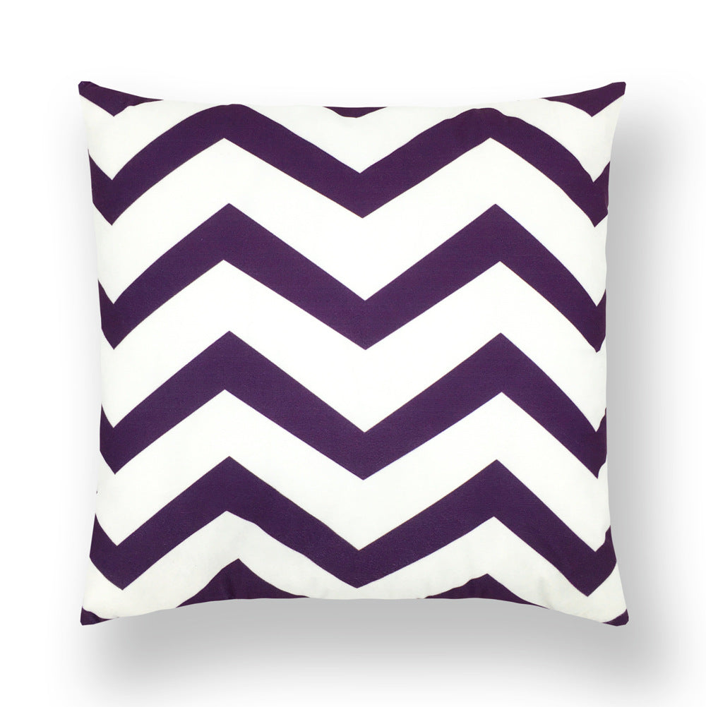 Mid Century Modern Purple Geometric Throw Pillow Covers Set of 6 - 18x18 Inch