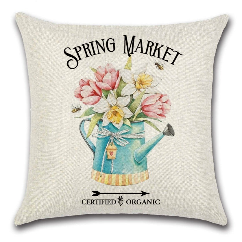 Hello spring pillow hot sale