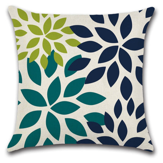 Mid Century Modern Green Geometric Throw Pillow Cover Set of 4