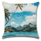 Island View Hello Summer Beach Island Throw Pillow Cover Set of 4 - 18x18 Inch