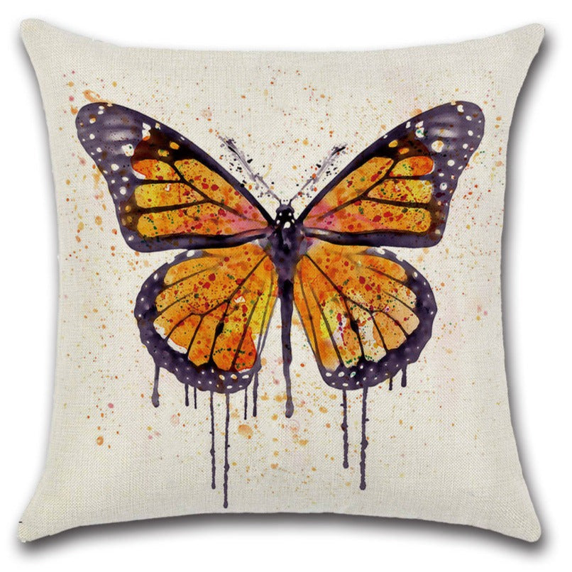 Butterfly - Watercolor Animal Throw Pillow Cover Set of 4