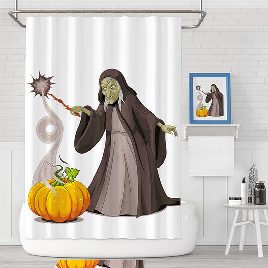 Witch Pumpkin Wiccan Shower Curtain
