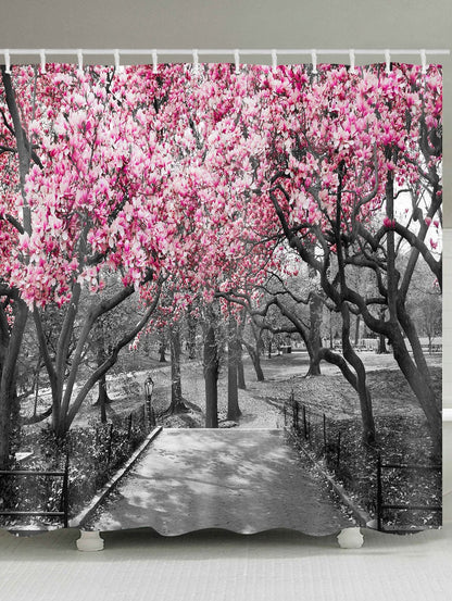 Purple Cherry Blossoms Shower Curtain | GoJeek