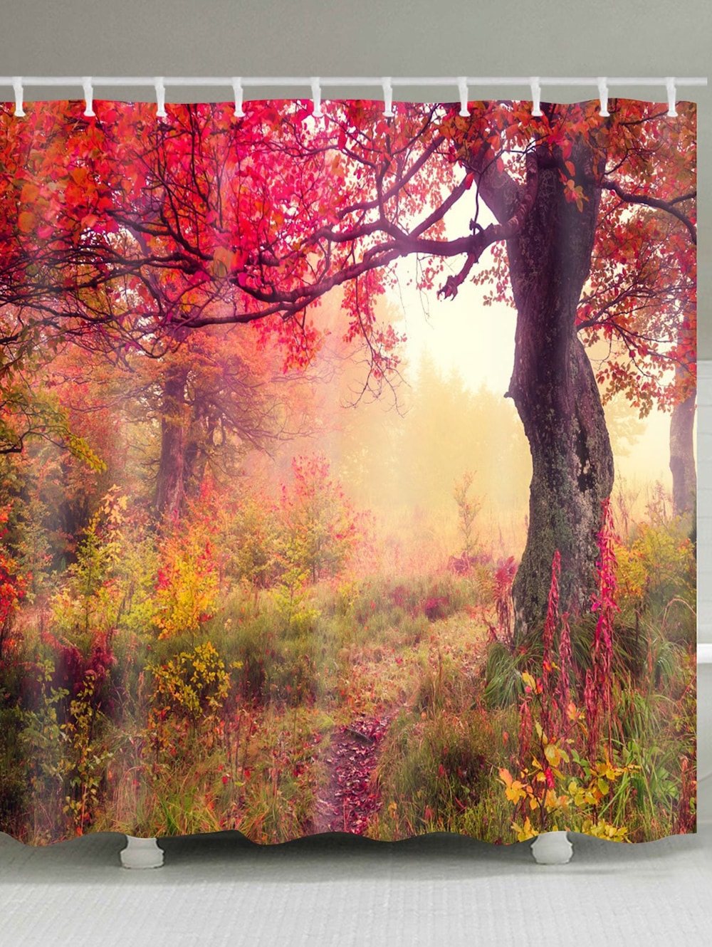 Forest Maple Shower Curtain | GoJeek