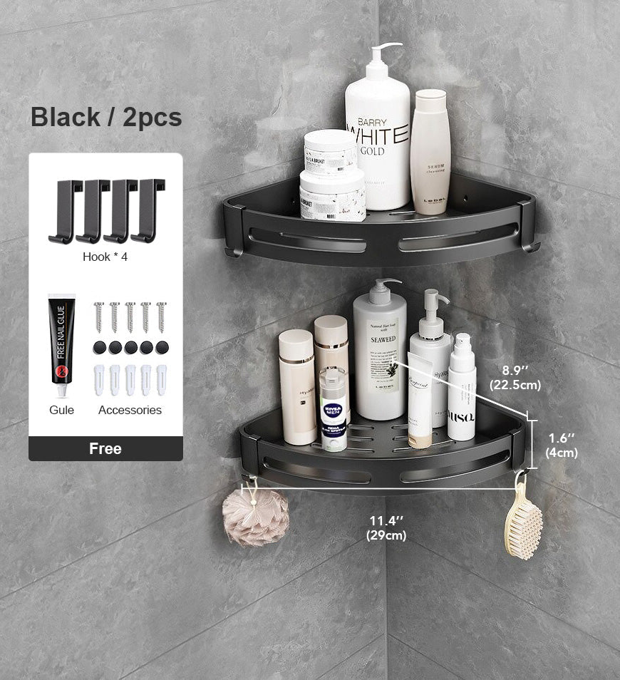 Corner shower caddy with hooks new arrivals