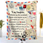 Love Mail Blankts to My Daughter from Mom Encourage Inspirational Plush Throw