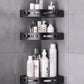 Stainless Steel Floating Corner Shower Caddy Shelf with Hooks