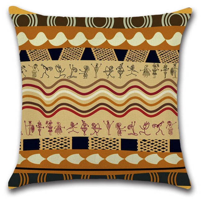 African Cultures Tribal Ethnic Throw Pillow Covers Sets of 4