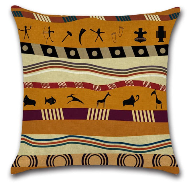 African Cultures Tribal Ethnic Throw Pillow Covers Sets of 4