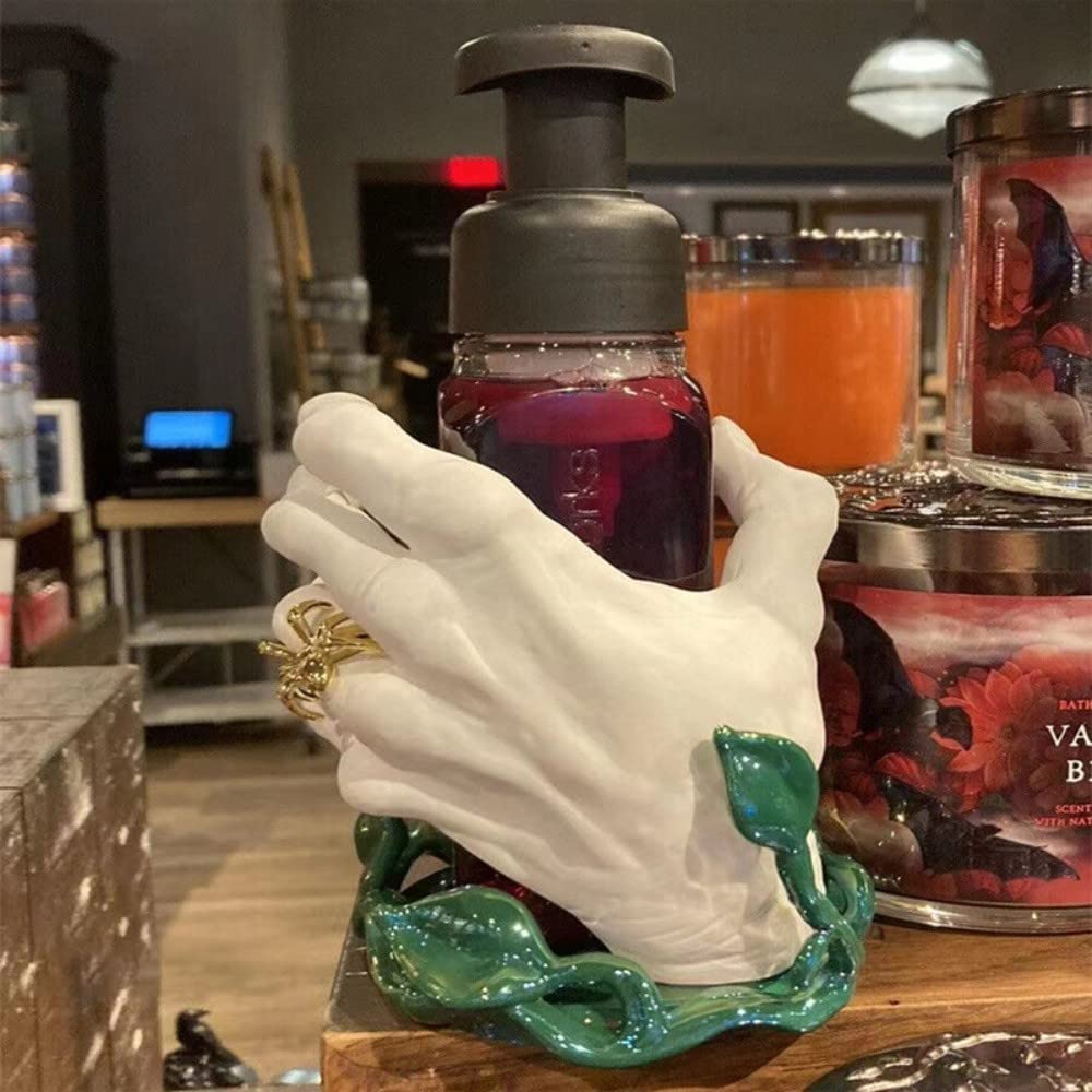 Gothic Halloween Witch Hand Soap Dispenser Holder