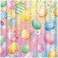 Daisy Pastel Spring Holiday Colorful Easter Eggs Shower Curtain