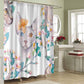 Watercolor Floral with Sphynx Cat Shower Curtain