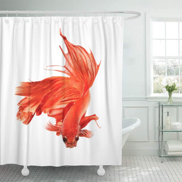 Pink Betta Fish Shower Curtain