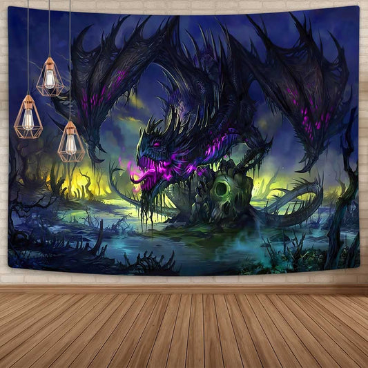 Gothic Clan Medieval Dragon Tapestry