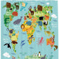 Animals Geographical Distribution World Map Shower Curtain