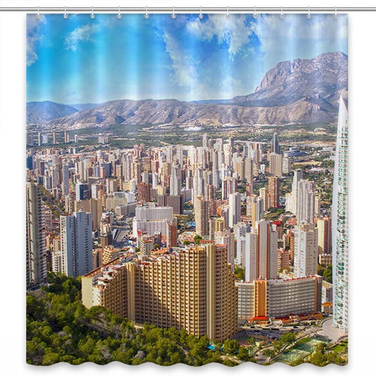 Travel Landscape Spain City Benidorm Shower Curtain