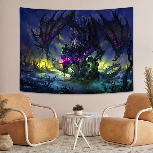 Gothic Clan Medieval Dragon Tapestry