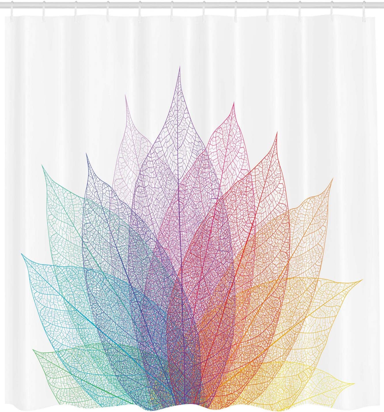 Beautiful Colors Macro Leaf Abstract Shower Curtain