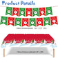 Red Green Christmas Paper Plate - 10 Set of Disposable Tableware