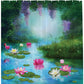 Zen Pond Art Lily Pad Shower Curtain