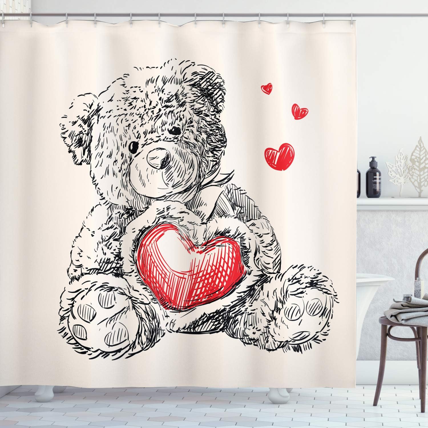 Sweet Teddy Bear Shower Curtain