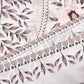 Boho Beige Colors Pink Brown Flowers Sketched Floral Medallion Shower Curtain