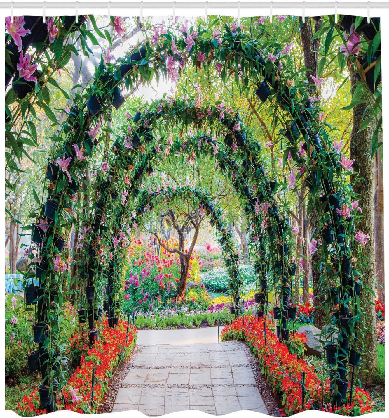 Garden Flower Arches Pathway Shower Curtain
