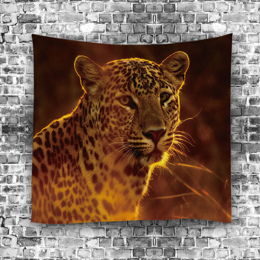 Africa Wildlife Leopard Print Tapestry