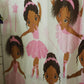 African American Little Girls Ballerina Dancer Shower Curtain
