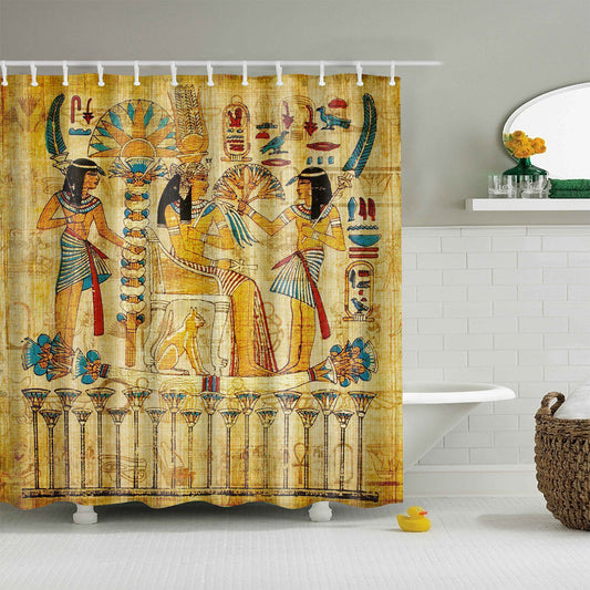 Ancient Egypt Mural Artsy Shower Curtain