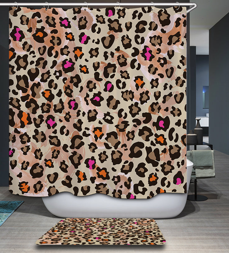 Animal Leopard Print Shower Curtain