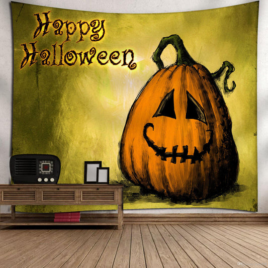 Antique Design Cute Pumpkin Happy Halloween Tapestry