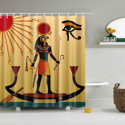 Aten and Ra Ancient Egyptian Shower Curtain