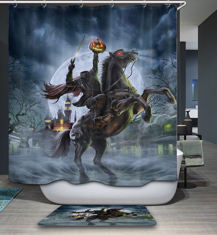 Awesome Halloween Headless Horseman Shower Curtain