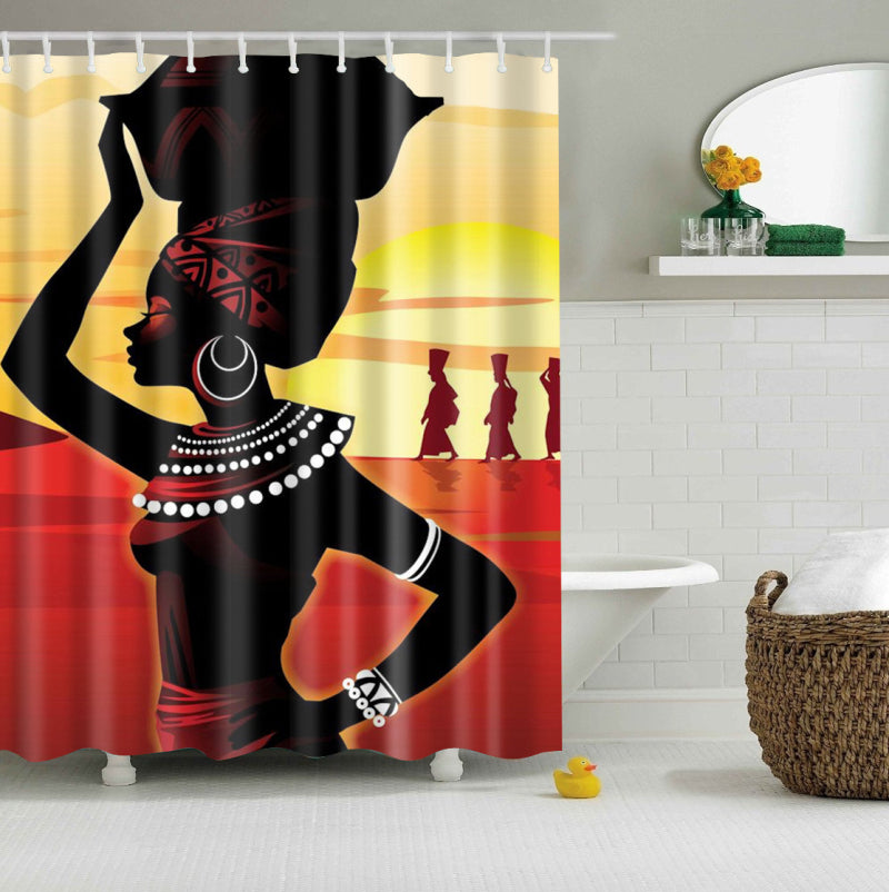 Back Home Native African Ethnic Shower Curtain | GoJeek