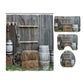 Rustic Wooden Fence Farm House Scenery Barn Tool Ranch Shower Curtain