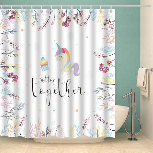 Better to Get Her Colorful Unicorn with Icecream Shower Curtain