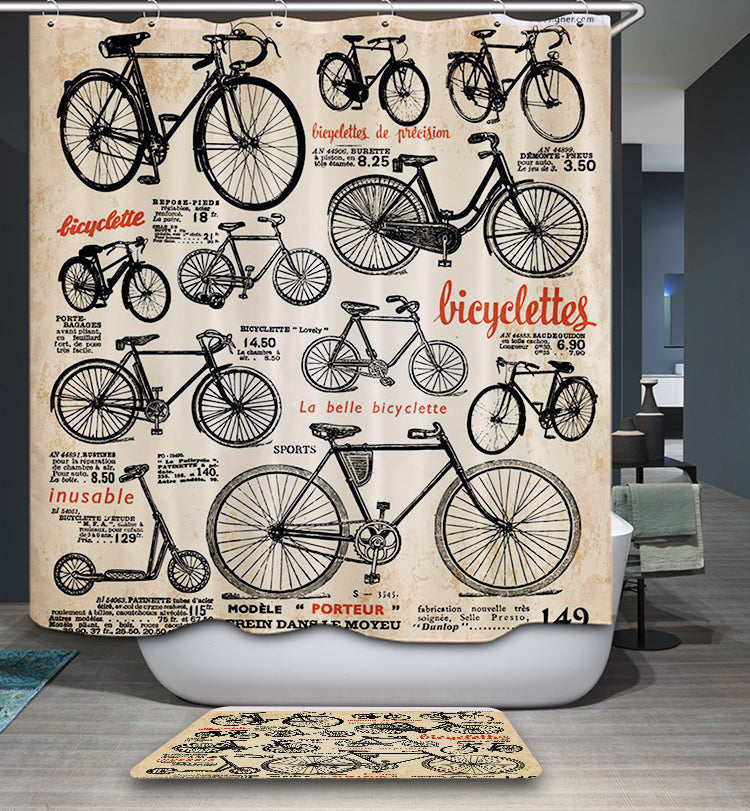 Bicycle Bike Brand Bicyclettes Shower Curtain