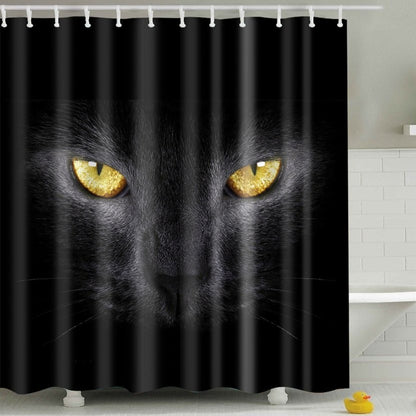 Black Wild Night Raven Face Shower Curtain | GoJeek