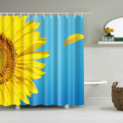 Blue Sky Natural Country Sunflower Shower Curtain