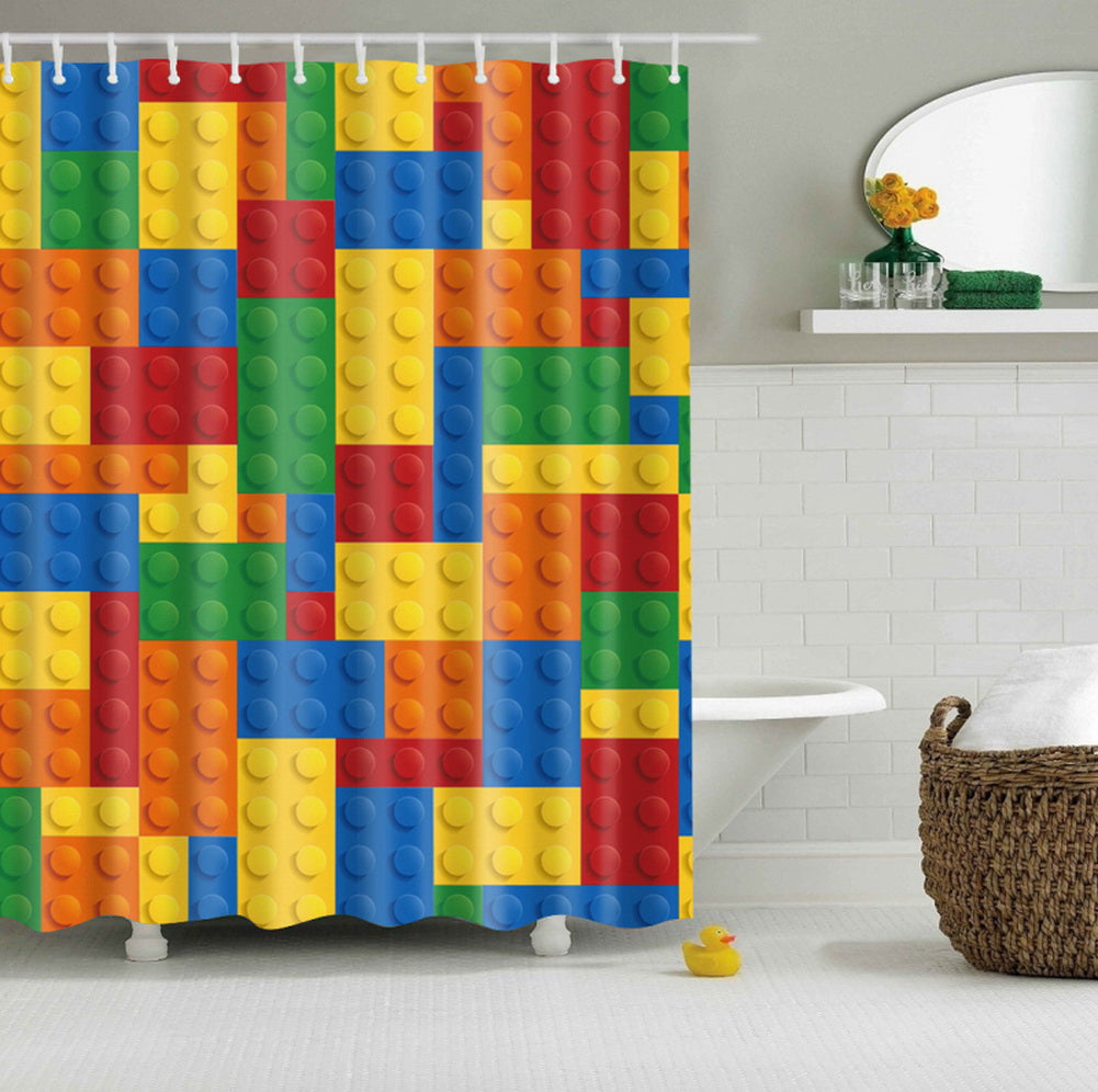 Building Blocks Lego Shower Curtain | GoJeek