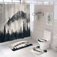 National Parks Canadian Smoky Mountain Cliff Shower Curtain Set - 4 Pcs