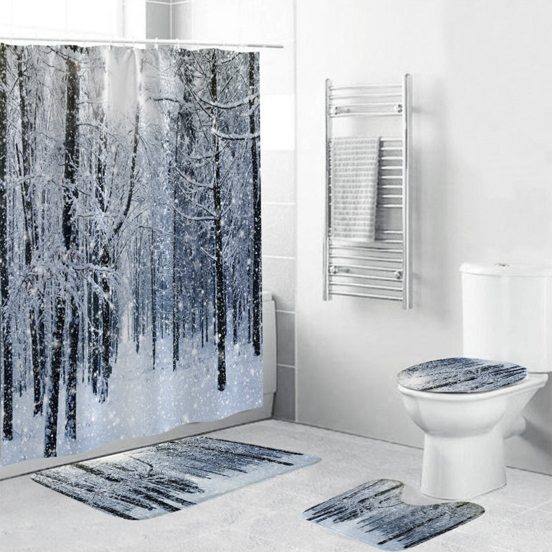 Winter Snow Forest Shower Curtain