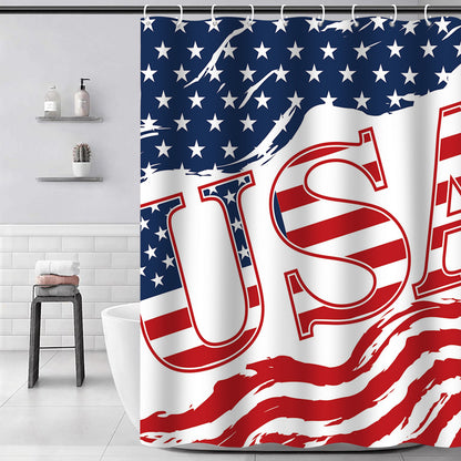 America the Stars and Stripes Banner Flag Independent Day Bathroom Decor
