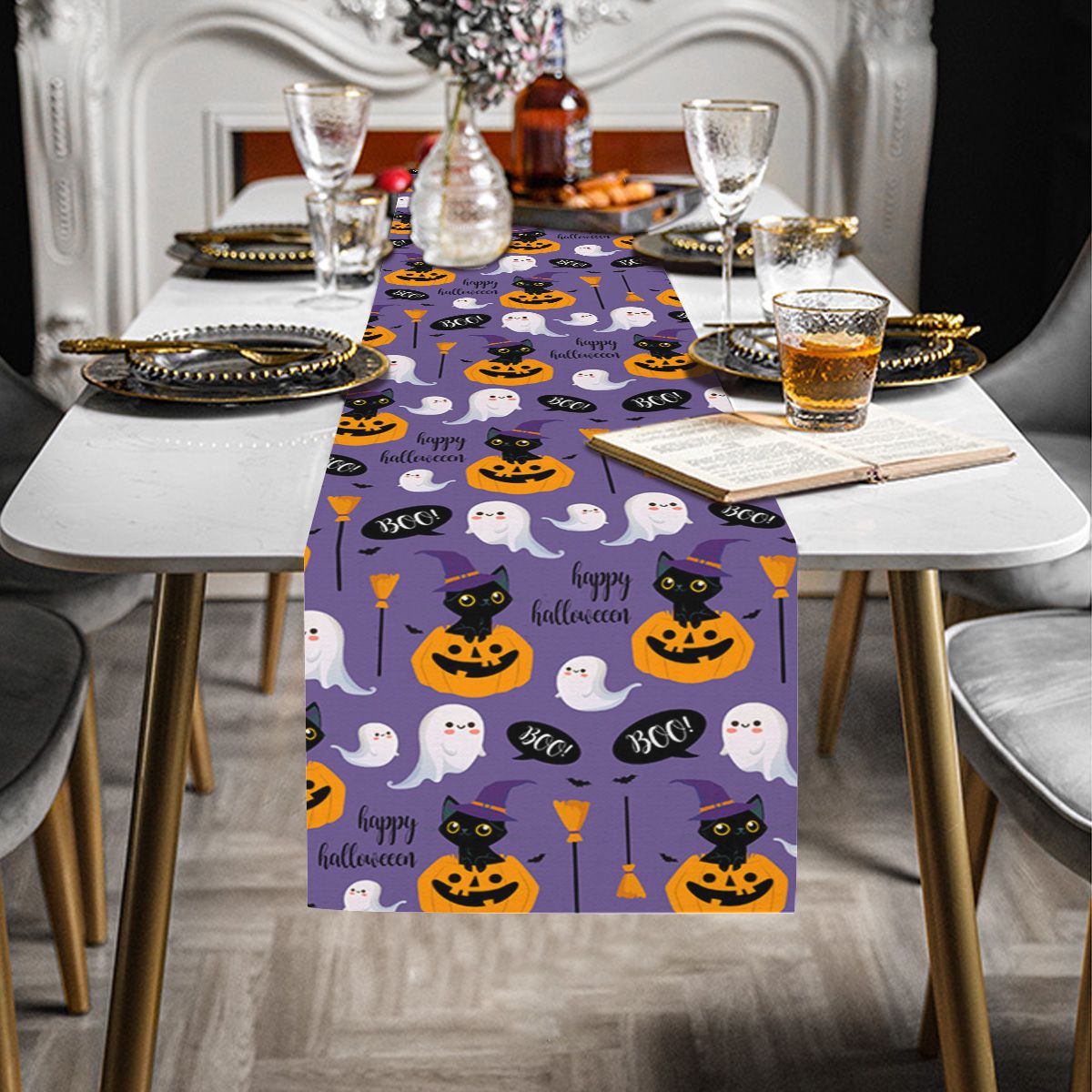 Halloween table outlet skirt