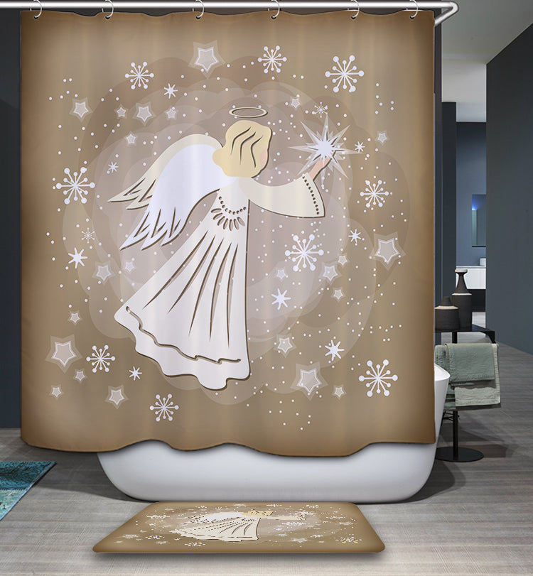 Christmas Decoration Angel Shower Curtain