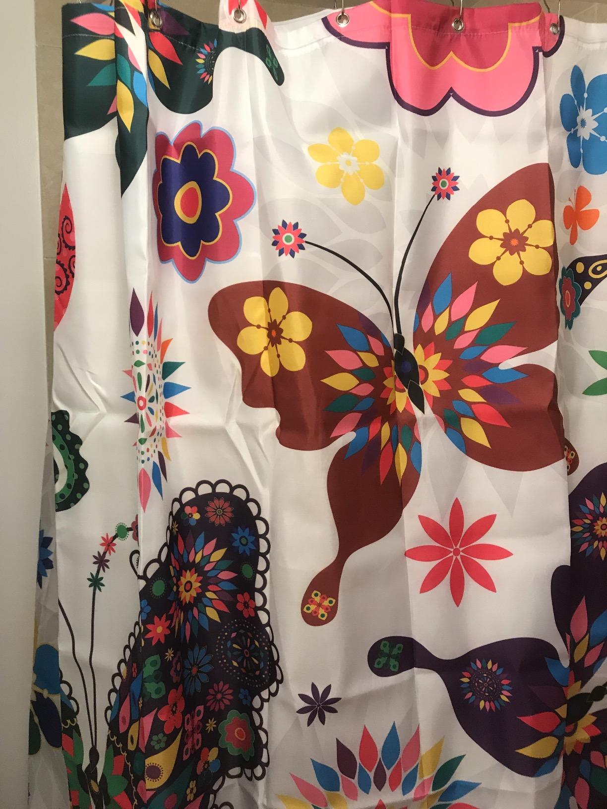 Colorful Monarch Butterfly Shower Curtain
