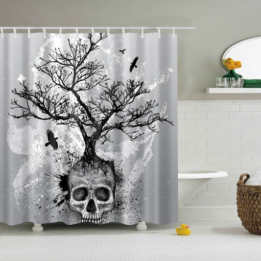 Cool Tree Skull Shower Curtain